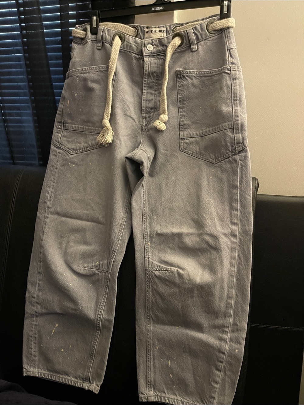 Free People Moxie Slung Pull On Barrel Grey Jeans Size 28 NWOT SOLD-OUT VIRAL - Picture 7 of 16
